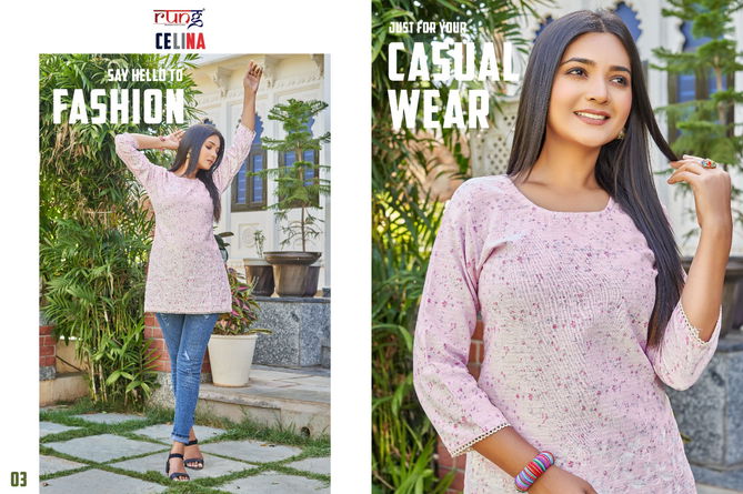 Celina By Rung Short Designer Kurtis Catalog